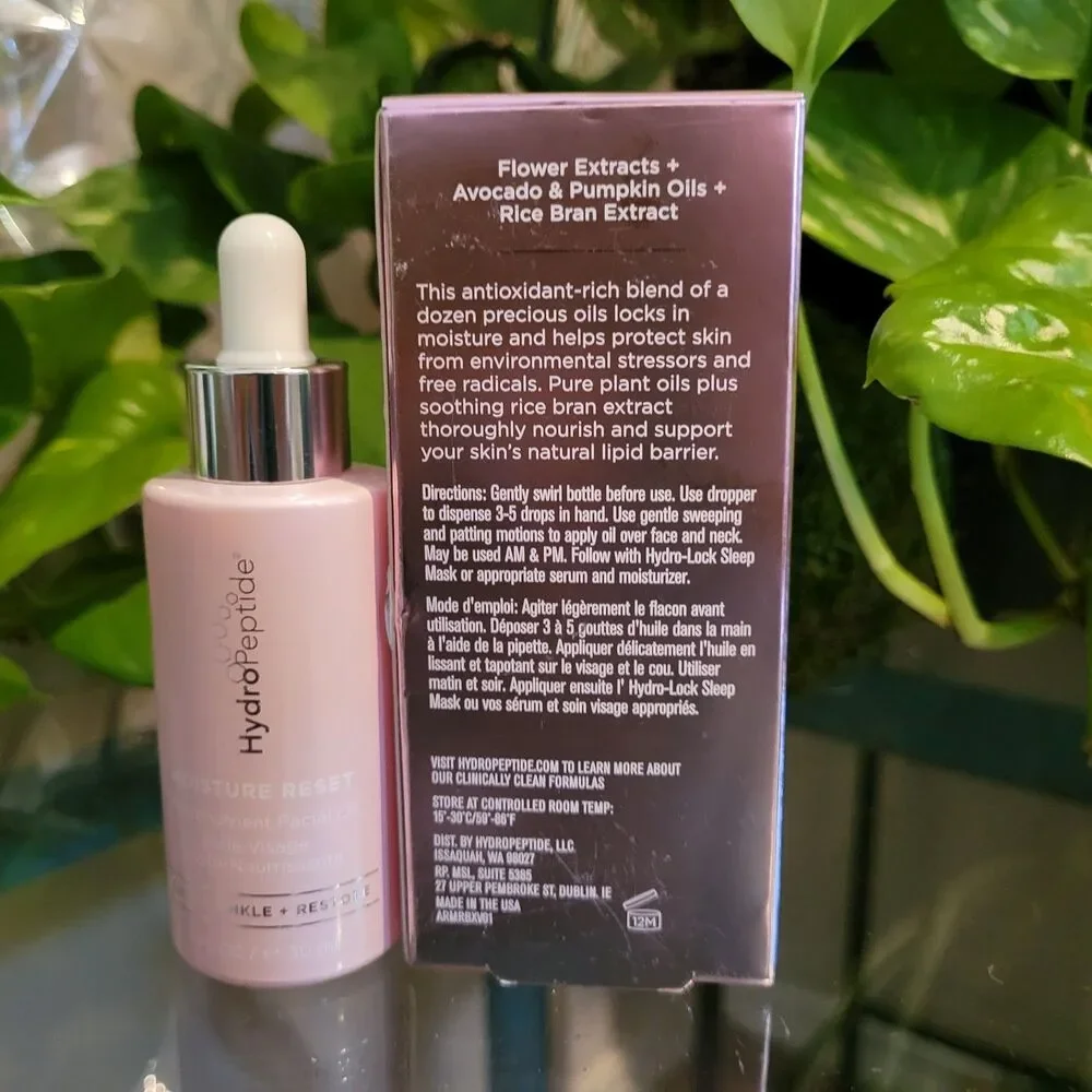 HydroPeptide Moisture Reset Phytonutrient Facial Oil Anti Wrinkle Restore 1oz